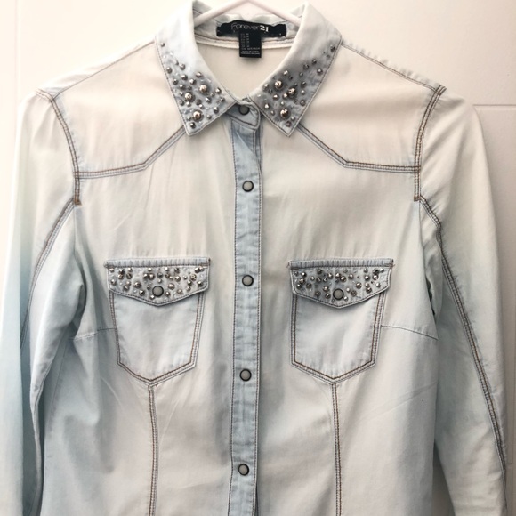 Denim Bottom Shirt - Picture 2 of 6